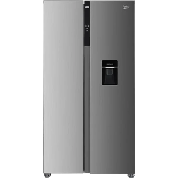 Beko GNO5322WDXPN Side-by-Side Kühlschrank mit Gefrierschrank, 532 l Gesamtvolumen, 347 l Kühlbereich, 185 l Gefrierbereich, NoFrost, Wasserspender, Edelstahl – Bild 1