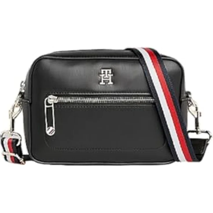 Tommy Hilfiger Iconic Umhängetasche, 21 cm, schwarz, 100% Polyurethan, 21 x 7.5 x 15 cm – Bild 1