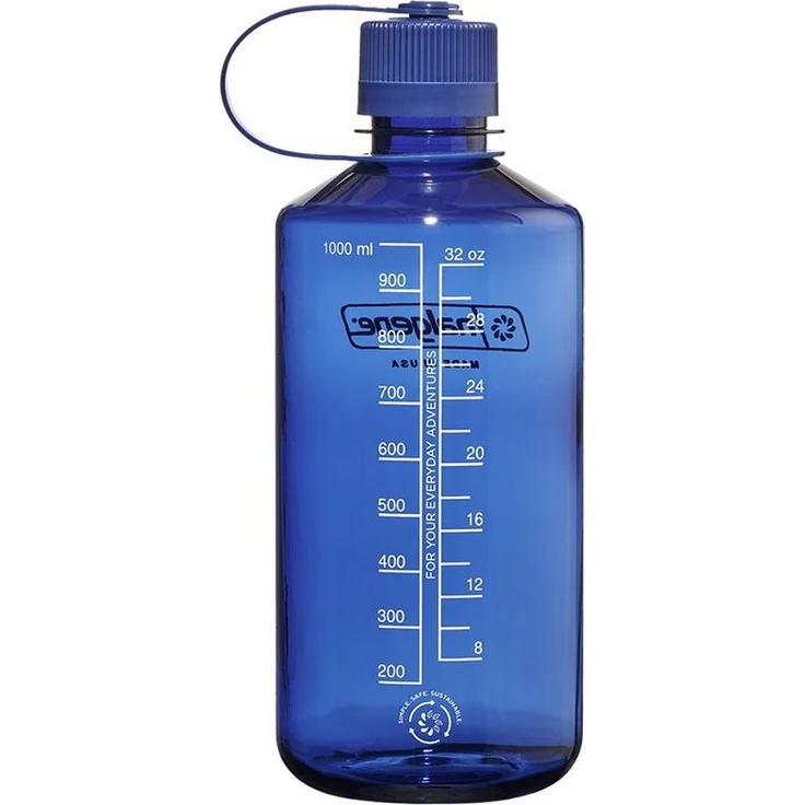 Nalgene 'EH Sustain' Trinkflasche, 1 Liter, Enghals, BPA/BPS-frei, 50% recycelte Materialien, spülmaschinengeeignet, leicht und robust