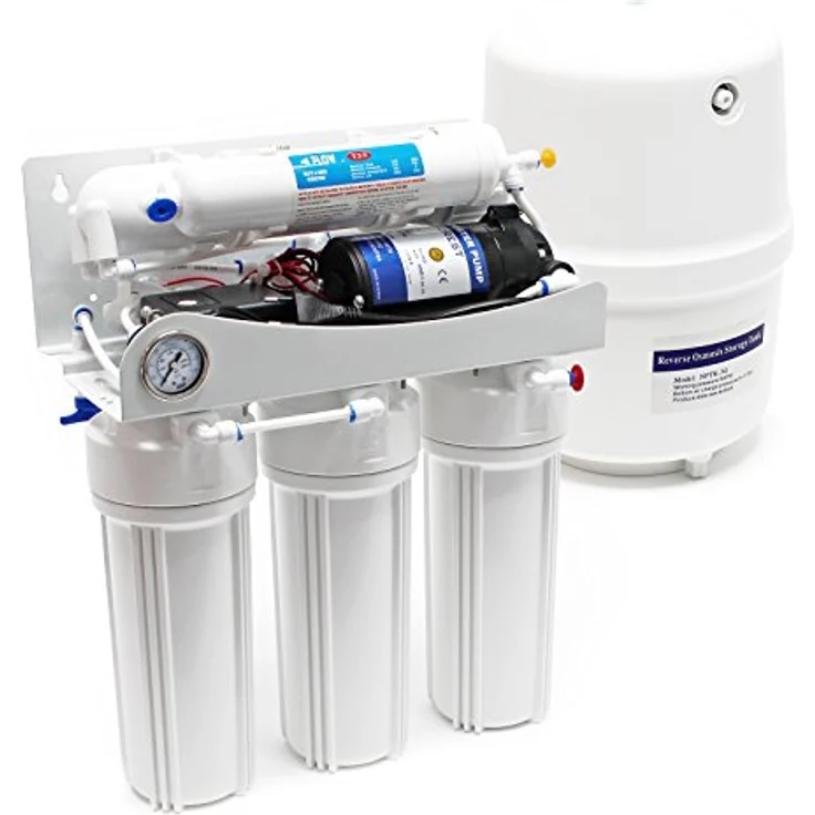 Naturewater 5 Stufen Umkehrosmose RO 180 L-Tag mit Druckerhöhungspumpe und Druckanzeige – Bild 2