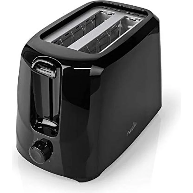 Nedis KABT150EBK 2-Scheiben-Toaster, 700W, 6 Bräunungsstufen, Krümelschublade, Kunststoff, schwarz – Bild 6
