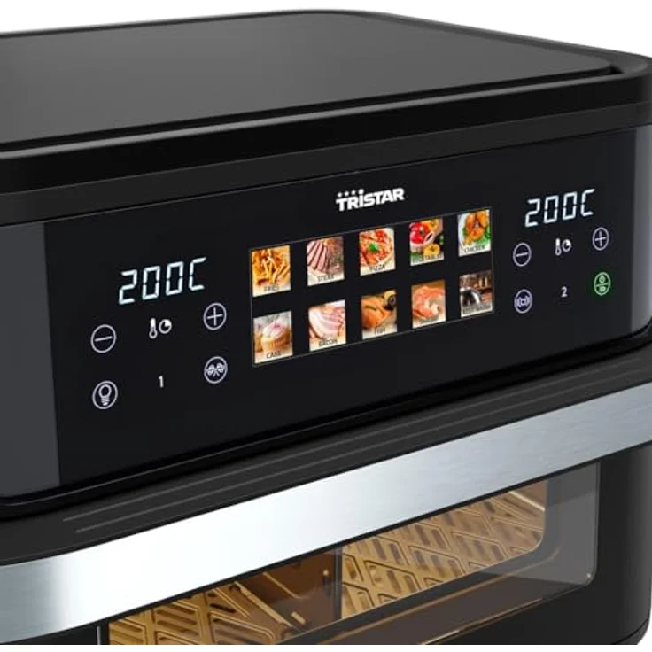 Tristar FR-9078, Dualzone Flex Airfryer Doppel-Heißluftfritteuse mit 10 Litern Kapazität, 2800 Watt Leistung und digitalem Bedienfeld – Bild 5