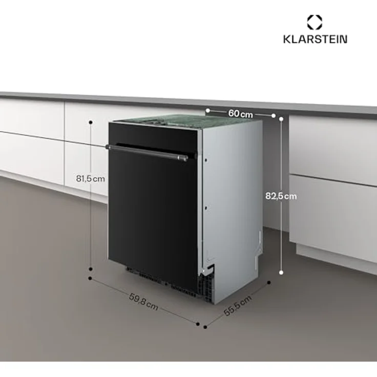 Klarstein Luxara Einbaugeschirrspüler – integrierte Spülmaschine für 14 Standardgedecke, AquaStop Wasserschaden-Schutz, 8 Programme, geringer Wasserverbrauch – Bild 8