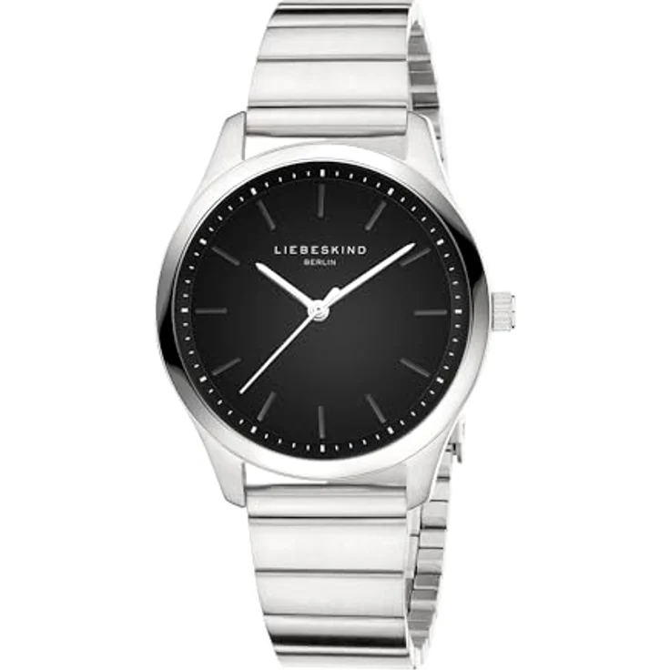 LIEBESKIND Damen Analog Quarz Uhr LT-0450-MQ, Edelstahlgehäuse IP silber teilmattiert, 33 mm, kratzunempfindliches Mineralglas, wasserdicht bis 5 bar, hochwertiges Edelstahlband – Bild 2