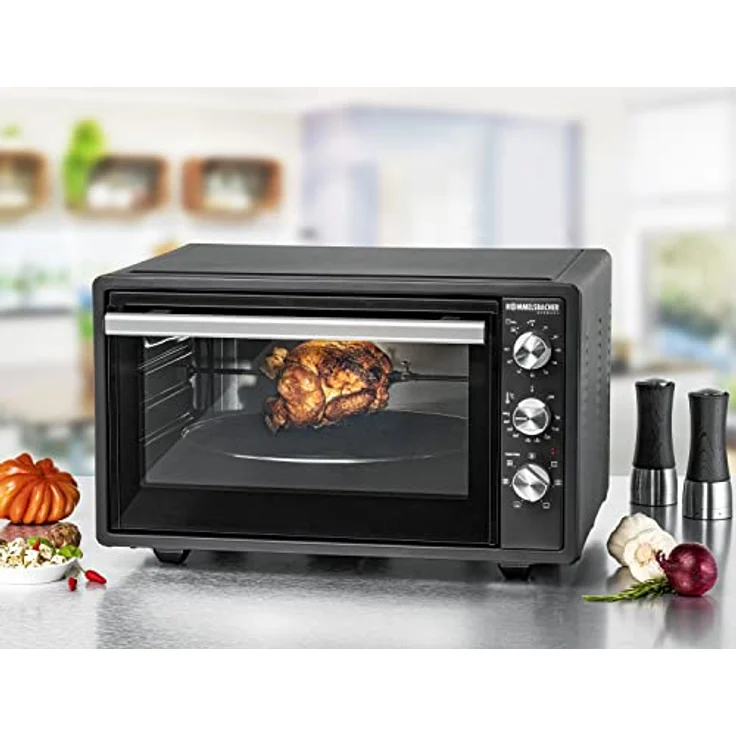 Rommelsbacher BG 1620 Minibackofen, Standgerät, Garraum 37 l, Abmessungen in cm 20 x 39,5 x 38, schwarz – Bild 3