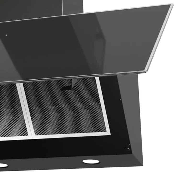 Oranier Kopffrei-Wandhaube 75 cm - schwarze Abluft Dunstabzugshaube weiße LED Anzeige - Kopffreihaube mit 3 Leistungsstufen - Touch-Control - LEA75S1 – Bild 4