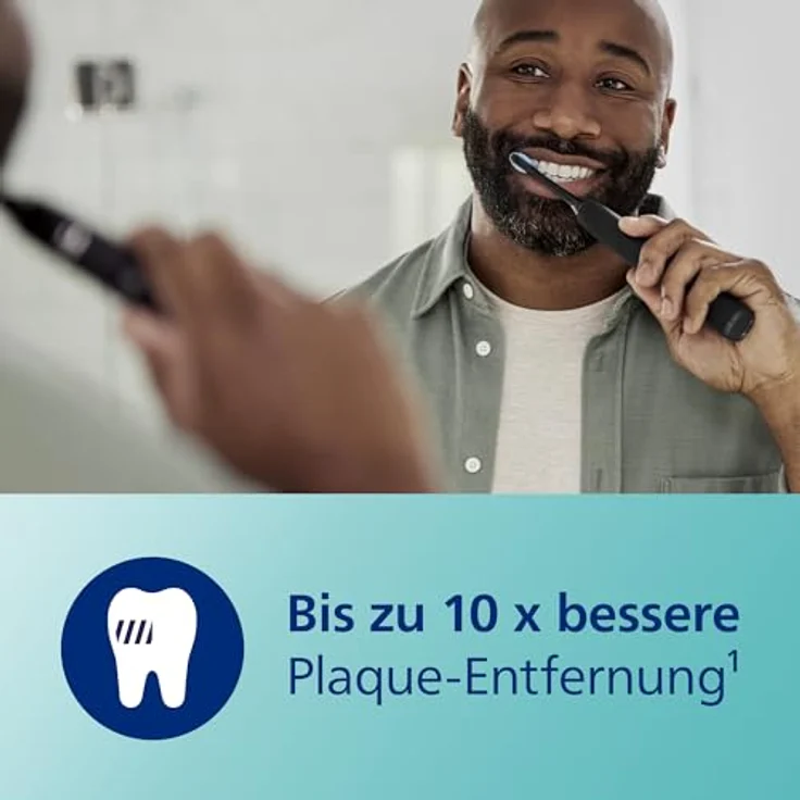 Philips Sonicare DiamondClean 9000 HX9914/54 Elektrische Zahnbürste Doppelpack - 2 Schallzahnbürsten mit 4 Putzprogrammen, Timer & Ladeglas, neue Generation, schwarz – Bild 2