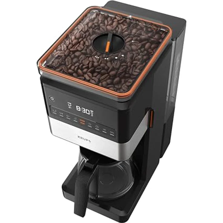 Krups Filterkaffeemaschine KM8428 Grind Aroma XL, bis zu 18 Tassen, digitales Bedienfeld, schwarz – Bild 4