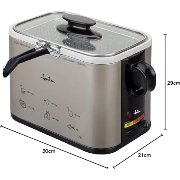 Jata FR326E Fritteuse, Metall, 1,5 Liter Fassungsvermögen, 1000 Watt – Bild 8
