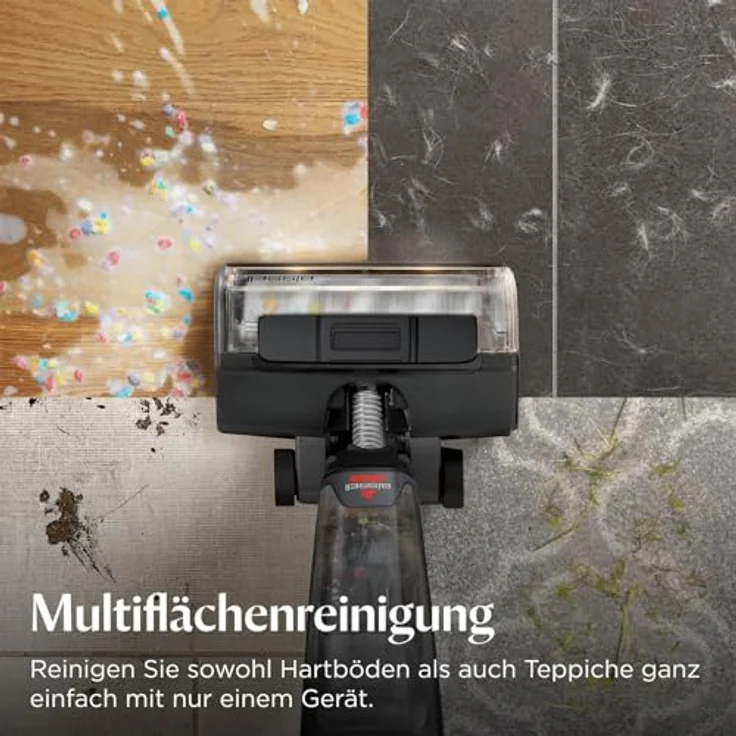 BISSELL Crosswave OmniForce EdgeFind, kabelloser Nass- und Trockensauger mit Wischfunktion, FurFinder LED-Leuchten, ZeroGap-Reinigung, 350m² Multiflächenreinigung, 4325N – Bild 3