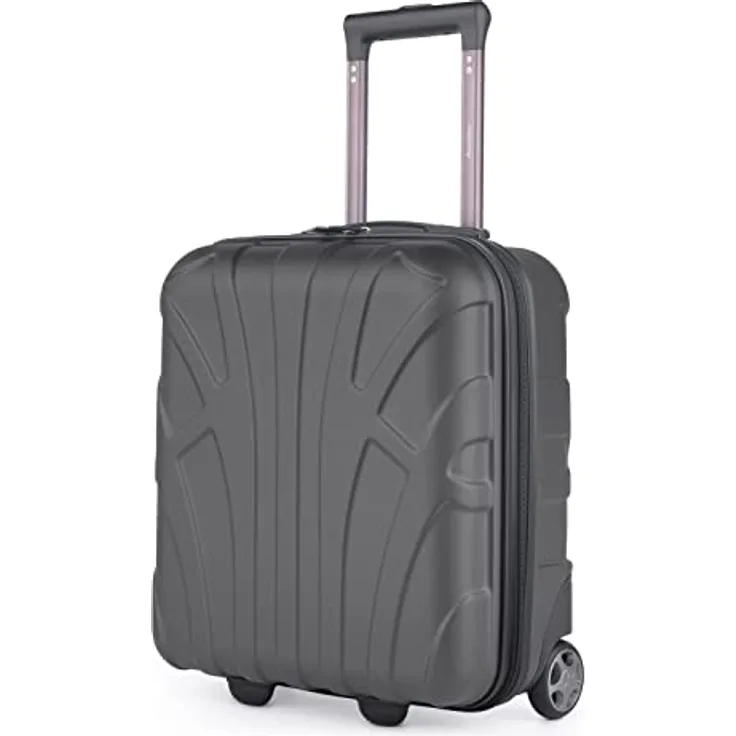 suitline Kleiner Koffer 45x36x20 cm, Easyjet Freigepäck Underseat Handgepäck, Bordgepäck Trolley leicht, 30 Liter, ABS Hartschale, Graphite