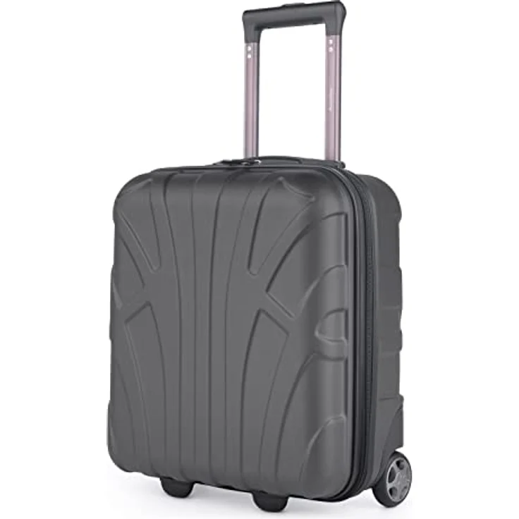 suitline Kleiner Koffer 45x36x20 cm, Easyjet Freigepäck Underseat Handgepäck, Bordgepäck Trolley leicht, 30 Liter, ABS Hartschale, Graphite – Bild 1