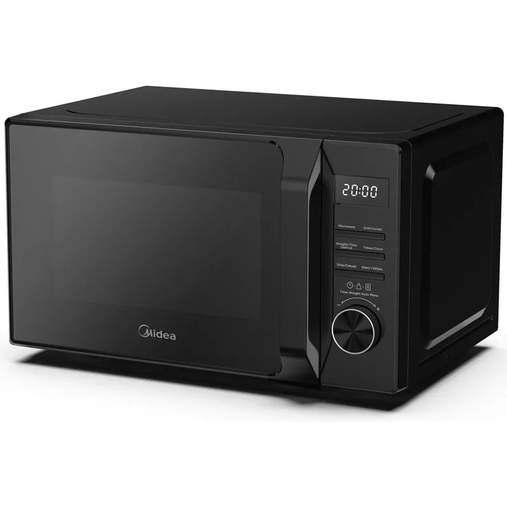 Midea AG20CF2EBK Mikrowelle, 700W, 20L mit Grillfunktion, XpressClean-Innenoberfläche, kompakt, schwarz