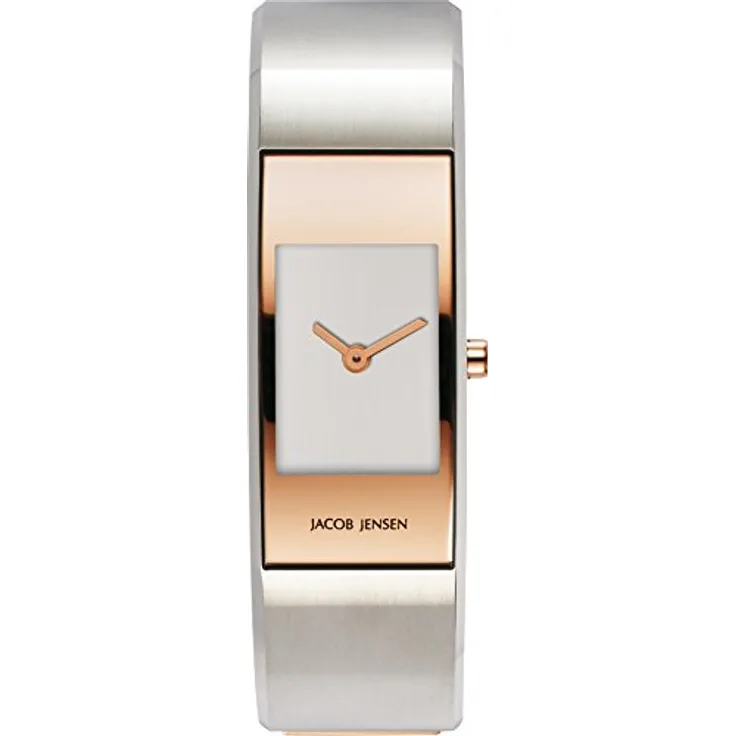 Jacob Jensen Armbanduhr Damen Eclipse Serie 465, Quarzuhr, silber