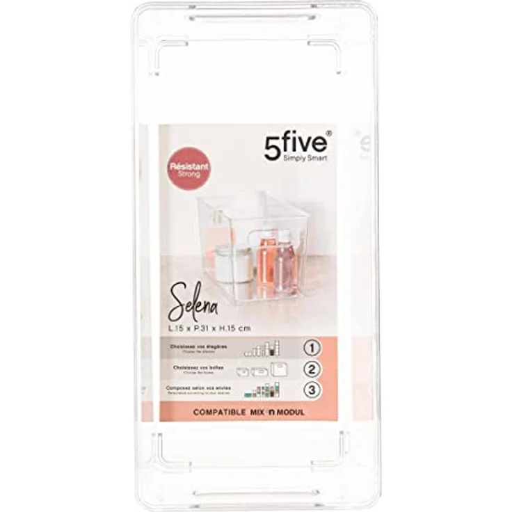 5 five simply smart Plastikkorb "selena", transparent, 15x31 cm für Küchenorganisation – Bild 2