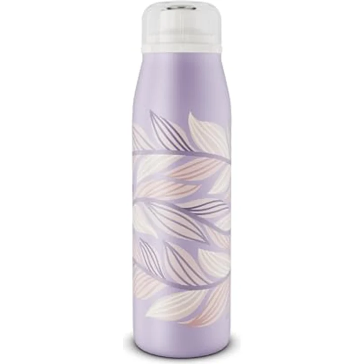 alfi KIDS ISO BOTTLE 500ml, lila pastell, Isoliertrinkflasche für Kinder, aus Edelstahl, absolut dicht mit Drehverschluss, hält 12 Std. heiß und 24 Std. kalt, BPA-frei, für Kohlensäure geeignet – Bild 1
