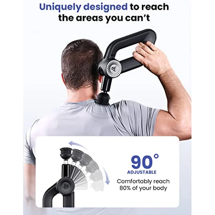 BOB AND BRAD D6 Pro Plus Massagepistole mit Wärmefunktion, 16 mm Amplitude Muskel Massage Gun, Elektrische Handmassagegerät Perkussive Massage für Sportler Muskelentspannung, Geschenke – Bild 5