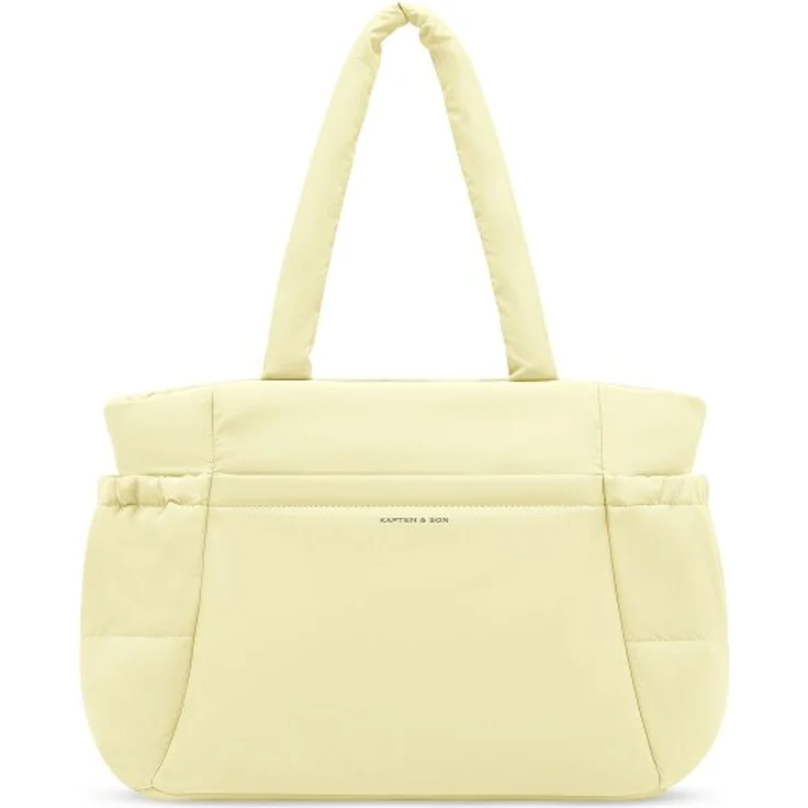 Kapten & Son Hellvi Shopper Tasche, 41.5 cm mit Laptopfach, gelb aus 100% Polyester