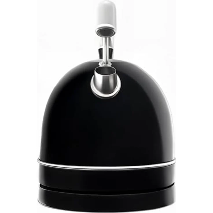 SWEISS Elektrischer Wasserkocher KTL9, Vintage, 1,5 l, Edelstahl, 2200 W, 360° Sockel, automatische Abschaltung, Schwarz – Bild 3