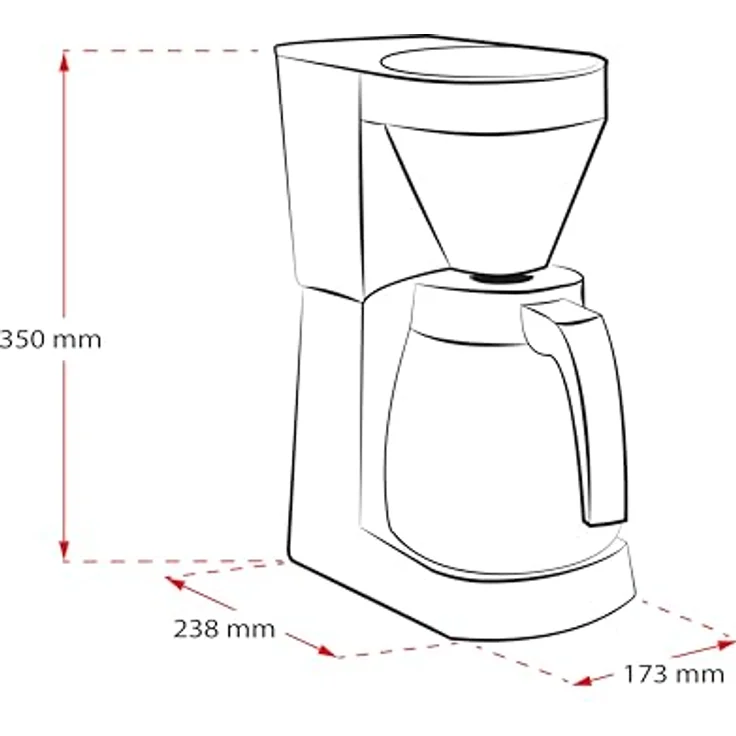 Melitta 1023-08 EasyTop Therm II Filterkaffeemaschine, 1050, Edelstahl, schwarz NEU – Bild 4