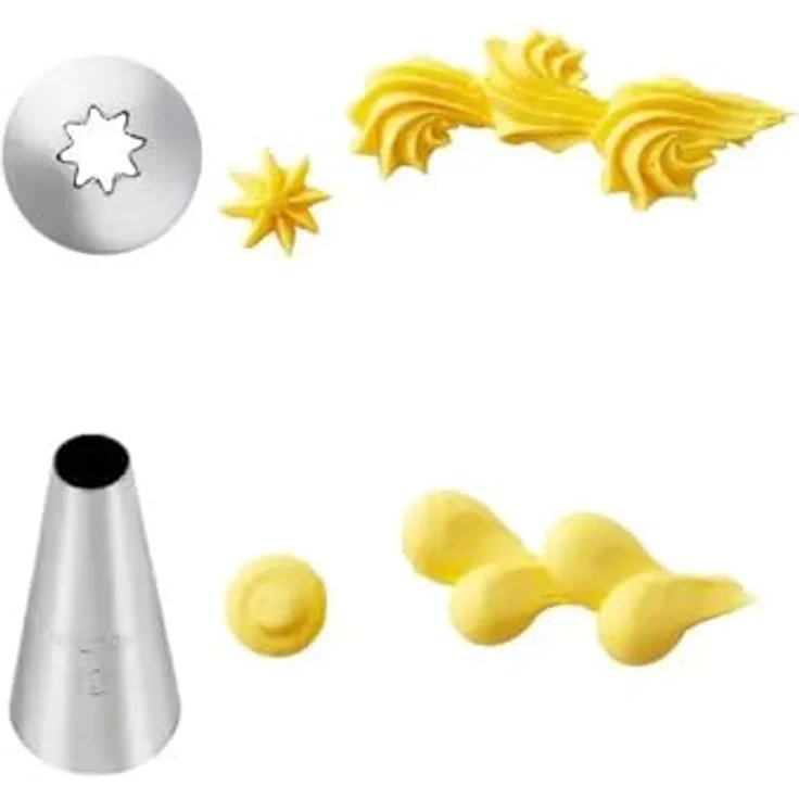 Wilton Set runde Spritztülle # 12 und offene Stern-Spritztülle # 21 – Bild 4