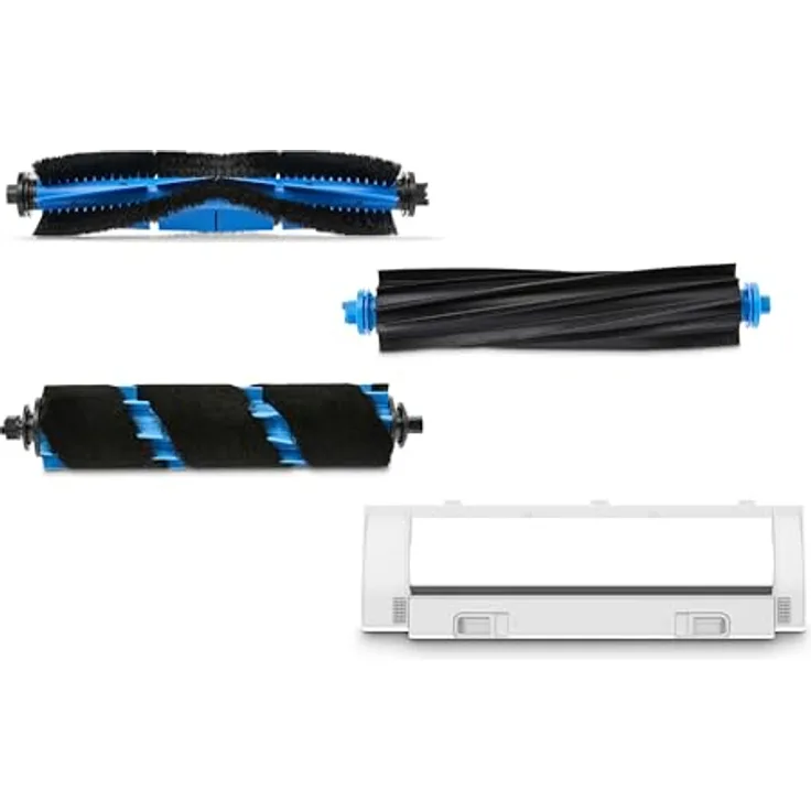 MEDION Zubehör Ersatz für Saugroboter X41 SW, X41 SW+ und X42 SW+ (MD 11916, MD 14841, MD 12034) - 1x Kombibürste, 3X Mittelbürste (Kombi, halb flauschig+halb Silikon, voll Silikon), 1x Hauptbürstenabdeckung