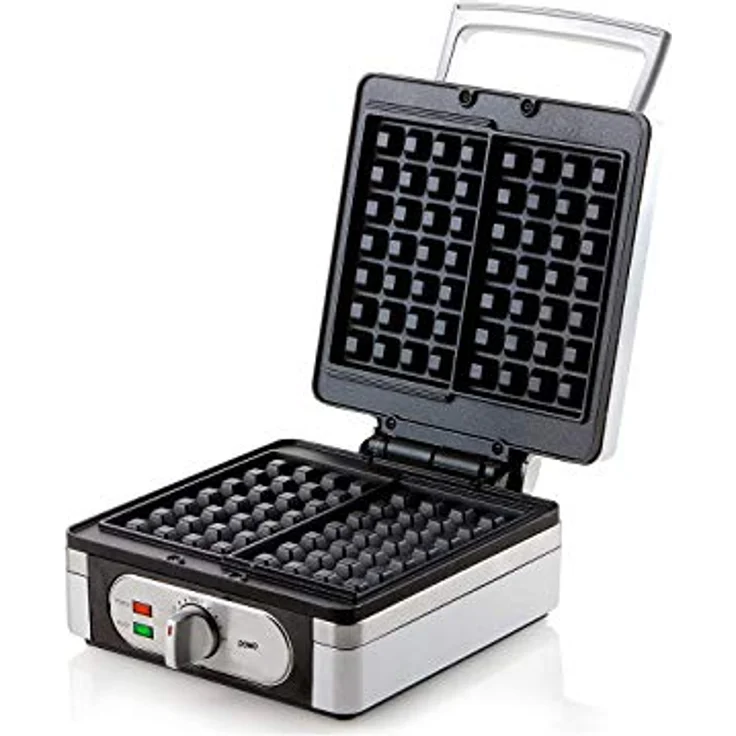2in1 Waffeleisen für extra dicke (2,6cm) & knusprige Belgische Waffeln in eckig – Plus praktischer Waffelgabel – Bild 3