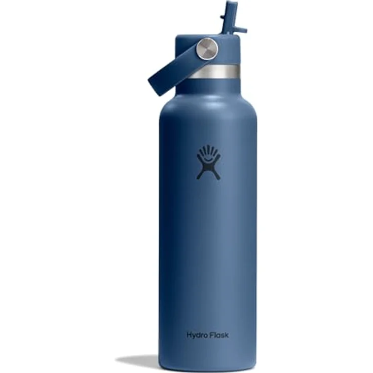 Hydro Flask Standard Flex Straw Cap 621ml, Edelstahl, auslaufsicher, isoliert kalt 24 Stunden, Becherhalter kompatibel, Harbor Blue – Bild 1