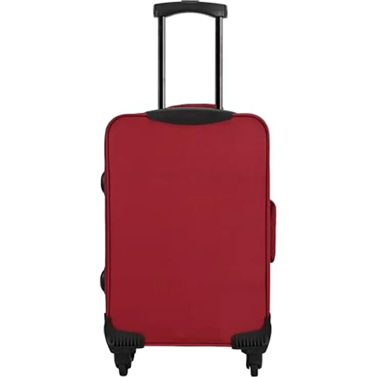 SIGN Stoffkoffer Reisekoffer Trolley (Handgepäck-Mittel-Groß-Set) + 5cm Dehnungsfuge (Weinrot, Großer Koffer (70cm)) - Leicht & stabil, 360° Rollensystem, Dehnungsfuge, Sicherheits-Zahlenschloss, Stapelbar – Bild 2