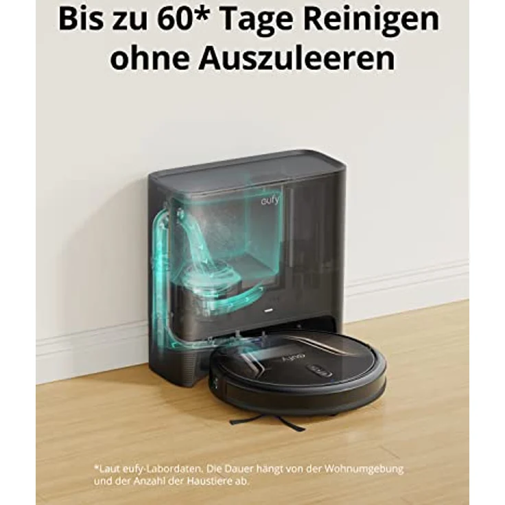 eufy Clean Saugroboter mit Absaugstation G40 Hybrid+, Saugroboter mit Wischfunktion, 2.500Pa Saugkraft, WLAN Funktion, Planbare Saugroute, Ultra dünnes Design, Perfekt für tägliche Reinigung – Bild 4
