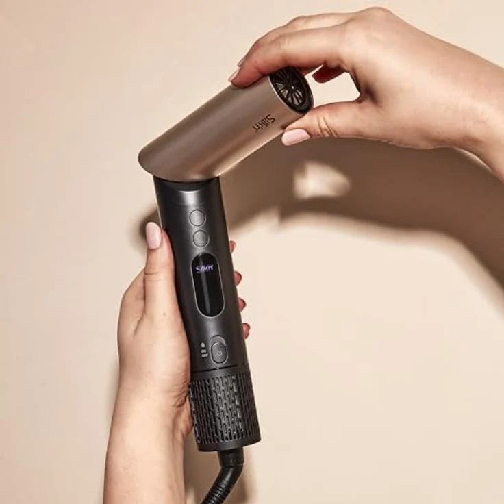 Silk'n Haartrockner I SilkyAir Flex I Föhn und Stylingbürsten mit Negativ-Ionen-Technologie I 5 Zubehörteile inklusive und Aufbewahrungskoffer I 1300 W, Schwarz – Bild 5