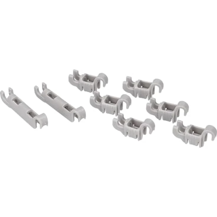 LUTH Premium Profi Parts Lager für Klappstachelreihe, Befestigungsset Klammern, grau, kompatibel mit Bosch Siemens 611472 00611472 für Geschirrspülmaschine Unterkorb – Bild 2