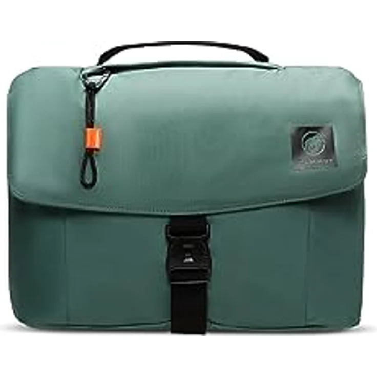 Mammut Xeron Messenger, Handtasche mit geräumigem Hauptfach, separater Reißverschlusstasche und Trinkflaschenhalterung, Grün – Bild 2