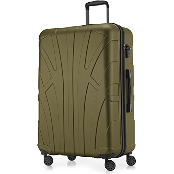 Suitline - Hartschalen-Koffer Koffer Trolley Rollkoffer Reisekoffer 4 Rollen TSA 100% ABS, 76 cm, 86 L – Bild 2