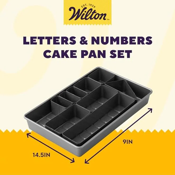 Wilton Countless Celebrations Zahlen- und Buchstaben- Kuchenform, antihaftbeschichtet, 36,8 x 22,8 cm – Bild 4