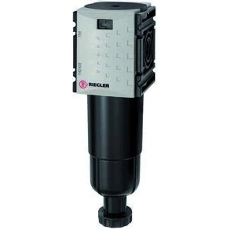 Riegler Mikrofilter »FUTURA-mini« mit Metallbehälter, 0,01 µm, G 1/4, für Druckluft und Gase, BG 0, Temperatur -10 °C bis 50 °C