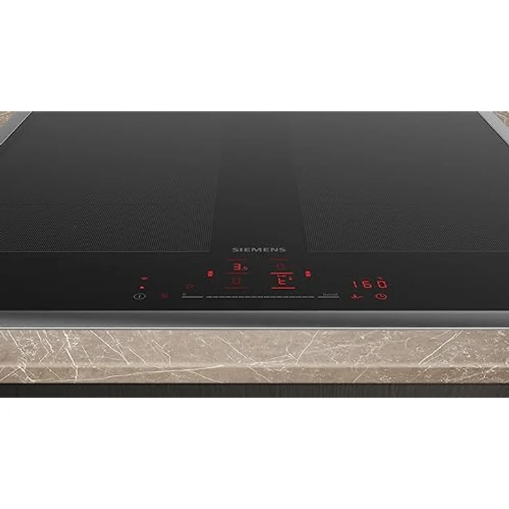 Siemens EX645HXC1E iQ700, Smartes Induktionskochfeld, 60 cm, Schwarz, Mit Rahmen aufliegend, varioInduktion, TouchSlider, Bratensensor Pro - Braten ohne Anbrenngefahr – Bild 2