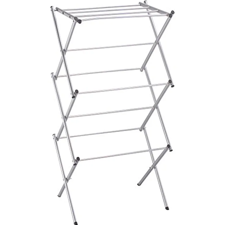Home Vida 3-Tier-Reinigungstuch Trockner/Wäscheständer, Metall, Silber