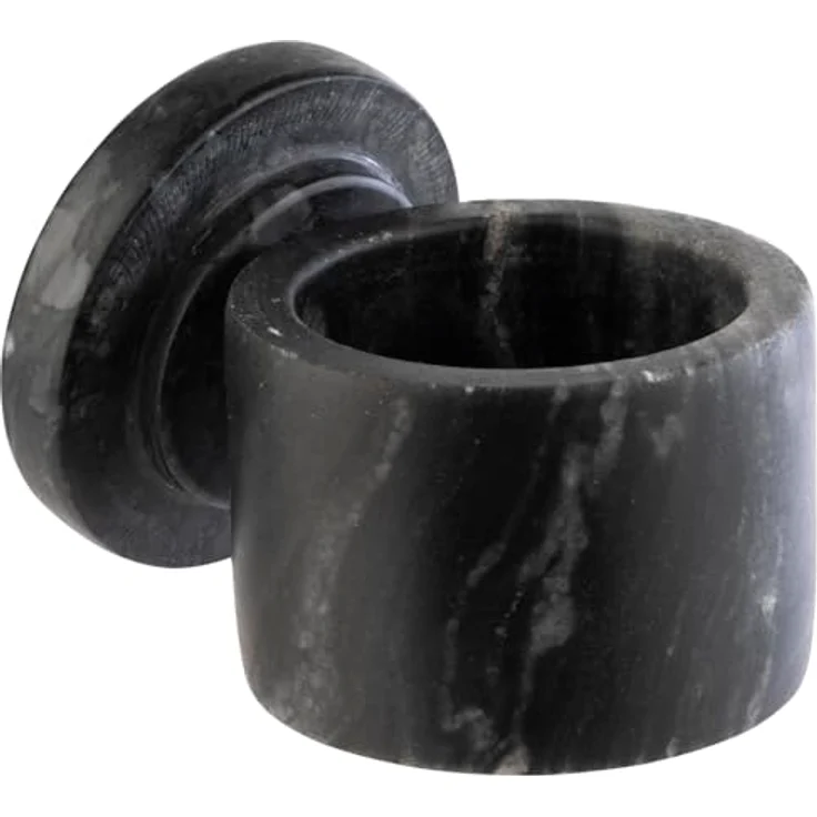 Assheuer + Pott Marmordose MARVELLO, 2er-Set mit Deckel, Ø 6 cm, Höhe 5 cm, 40 ml, hochwertige Marmor-Optik для Gewürze und Kräuter – Bild 2