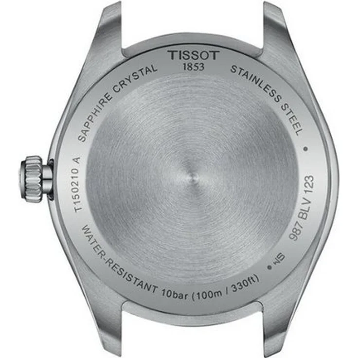 Tissot PR 100 T150.210.11.041.00, Damen-Armbanduhr mit 34 mm Edelstahlgehäuse, blauem Zifferblatt, Schweizer Quarzwerk und kratzfestem Saphirglas