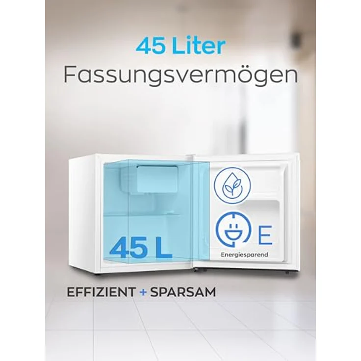 Heinrich´s HKB 4188 W, Getränkekühlschrank 45 Liter, Kühlgerät mit Gefrierfach, 50 cm hoch, 44.5 cm breit, energieeffizient, geräuschlos – Bild 3