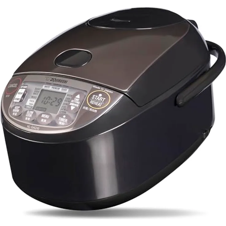 ZOJIRUSHI Premium Reiskocher NL-GAQ10 – 1,0 Liter (5.5 cups) – mit Warmhaltefunktion – inkl. Messbecher, Reislöffel und Dämpfeinsatz - Mit europäischem Netzkabel