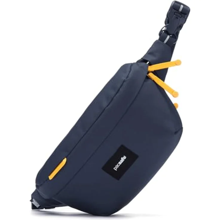 Pacsafe Go Sling Pack, Umhängetasche mit RFID-Blocker, Schlitzschutz, 2,5 l Volumen, Coastal Blue – Bild 4