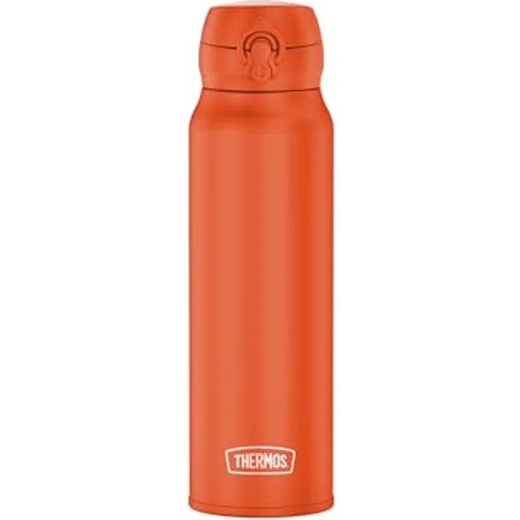 THERMOS ULTRALIGHT BOTTLE 0,75l, Edelstahl Thermosflasche in glowing orange mat, 10h heiß / 24h kalt, absolut dicht für Wasser und Tee – Bild 1