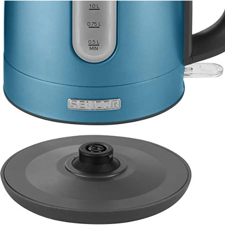 SENCOR SWK 1772BL Wasserkocher aus Edelstahl mit abnehmbarem Filter (2150 Watt, Ein - Aus-Schalter mit Hintergrundbeleuchtung , Volumen 1,7 L.) metallic blau – Bild 4