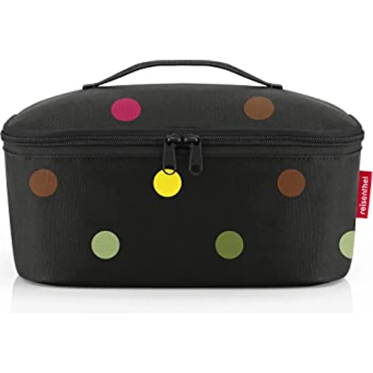reisenthel coolerbag M Kühltasche, 4,5 L, 28 x 12 x 22,5 cm, pocket dots, schwarz – Bild 4