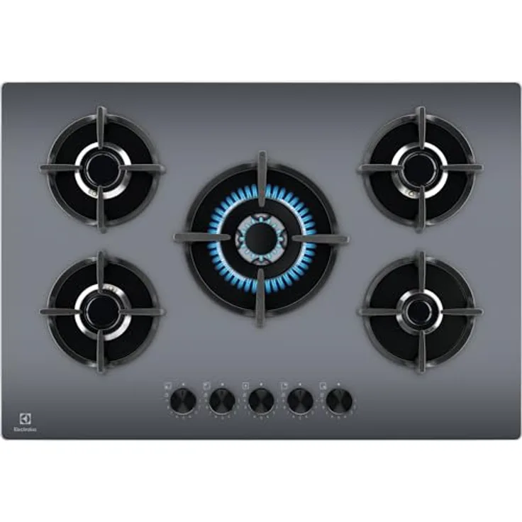 Electrolux EGG75372M, Kochfeld mit StepPower-Flammenkontrolle, Speed Burners und gusseisernen Rosten, automatische Sicherheitsfunktion