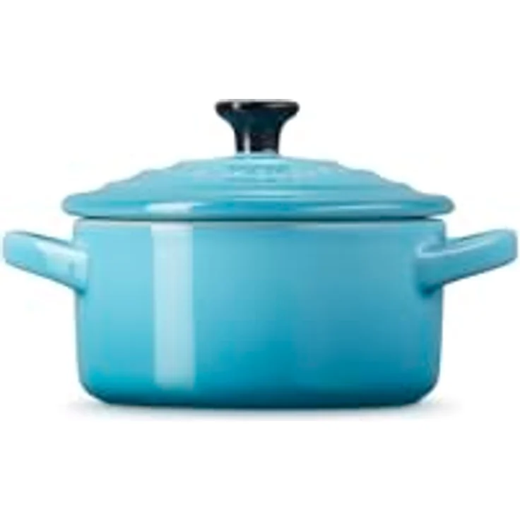 Le Creuset Mini-Cocotte- Bräter, Rund, 200 ml, 10 x 5 cm, Steinzeug, Türkis – Bild 4