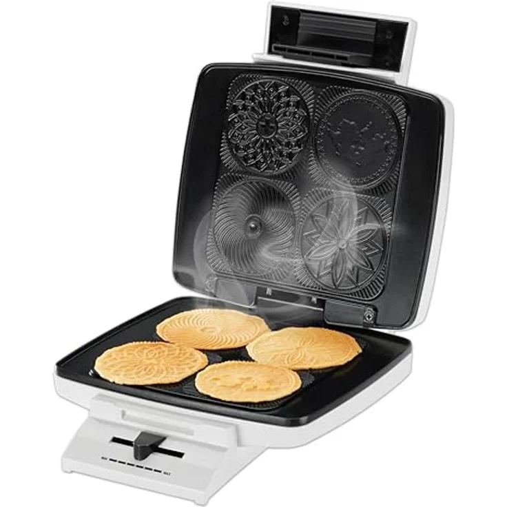Trisa Bricelet Classique, Waffeleisen, Weiss mit Antihaftbeschichtung und 7 Bretzeli-Rezepten – Bild 5