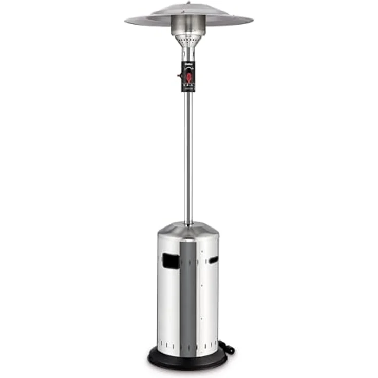 Enders® Terrassenheizer Elegance Eco Green 2.0, 6kW, Edelstahl, CO2-Einsparung, thermostatische Zündsicherung